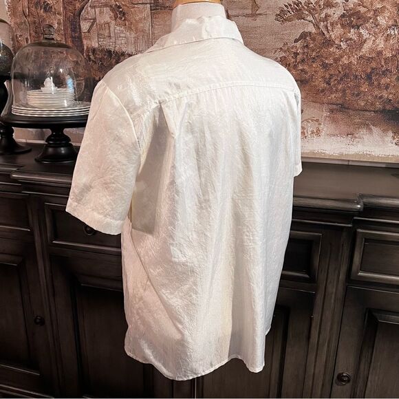 Plus Size Laura & Jayne Collection Off White Blouse Short Sleeve size 16 - Picture 5 of 7